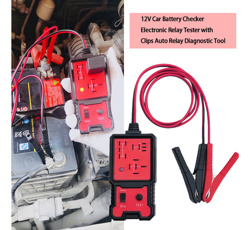 Imagen 3 de 6 de Comprobador De Batería De Coche De 12 V Con Clips De Relé