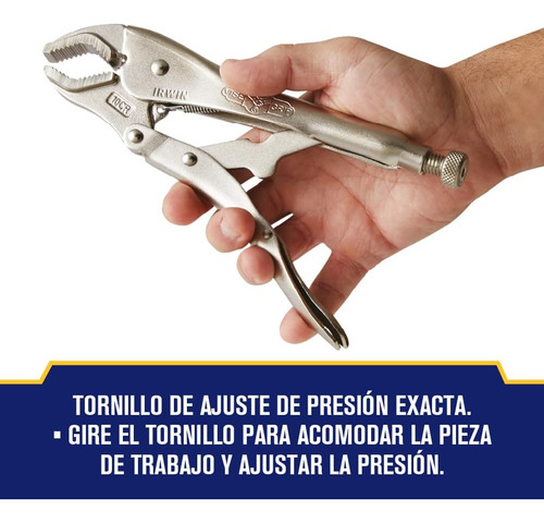 Alicates Irwin, Boca Curva, Bloqueo, 10 Pulgadas (4935576)