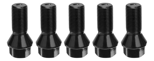 5 Peças M14 X 1,25 Pretas Com Travamento De Roda, Parafuso,