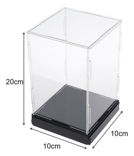 Caja De Exhibición De Acrílico Transparente El 10x10x20cm