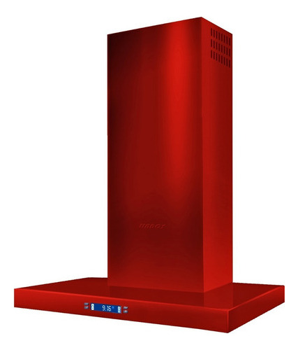 Campana Cocina Llanos Contrapared Premium Lcd 60 Cm Rojo