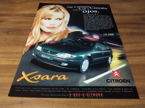 (pg469) Publicidad Claudia Schiffer * Citroen Xsara (Usado)