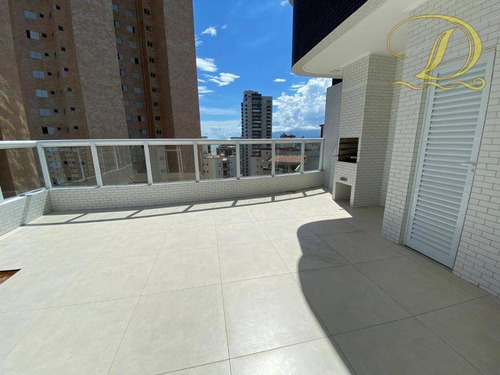 Cobertura Com Vista Do Mar, 3 Dormitórios Suítes Na Vila Guilhermina À Venda!! - Co0047