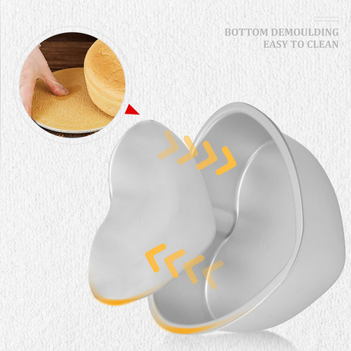 W Molde Para Flan En Forma De Corazón Desmontable, 2