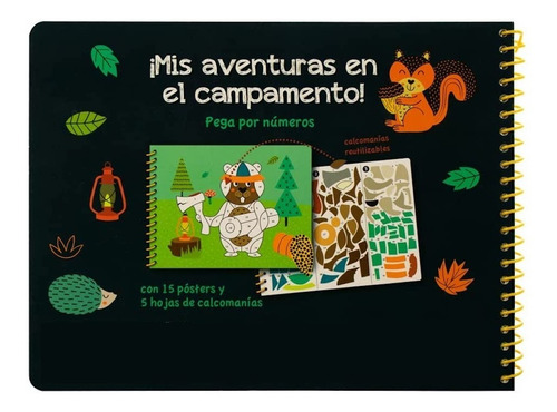 Libro Pega Por Numeros Campamento Estampas Stickers Manual