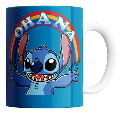 Taza De Cerámica Stitch Arcoíris - Varios Modelos