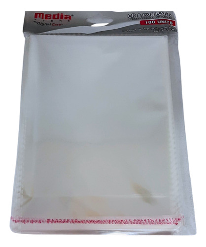 Bolsas Celofán Para Cd/dvd/blu-ray Smedia Pack 100/ud Transparente