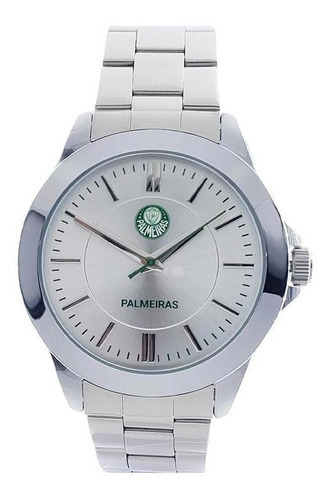 Relógio Palmeiras Masculino Sep0041 Prateado Futebol