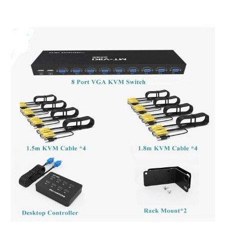 Switch Kvm 8 Puertos Usb Rackmount