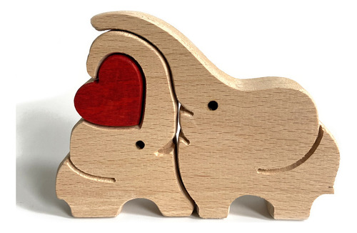 B14 - Figuras De Madera Con Forma De Corazón Con Forma De An