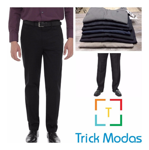 Imagem 2 de 3 de Calça Social Masculina Oxford Barato - Tam 36 A 46