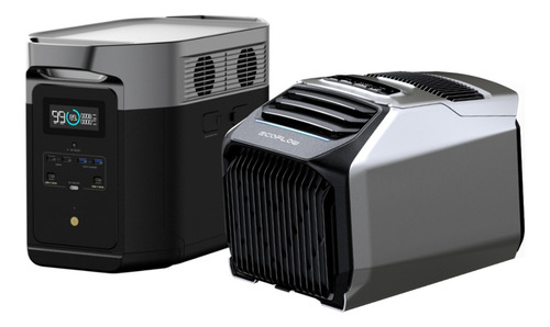 Aire Acondicionado Portátil Ecoflow Wave 2 Color Gris Y Negro