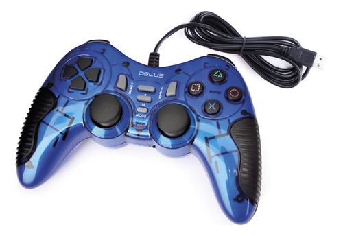 Joystick D-shock Usb Para Pc Color Azul - Ps