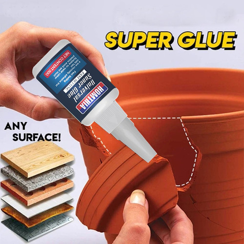 Pegamento Universal Super Glue, Resina Plástica Resistente,
