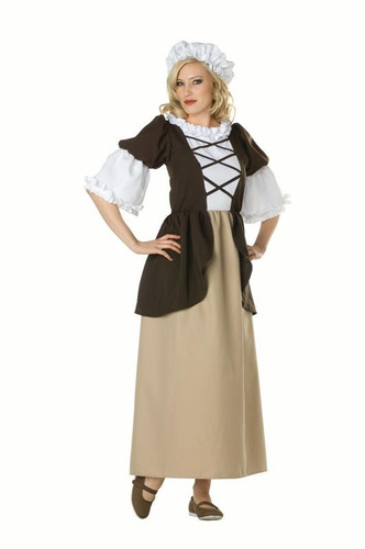 Disfraz Para Mujer Dama Colonial Talla 16-20 Halloween