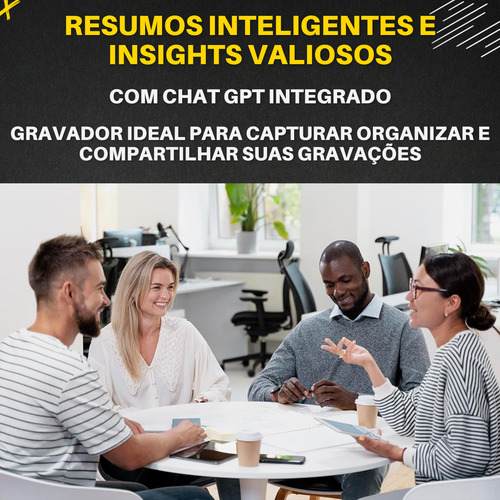 Plaud Gravador Inteligência Artificial 64gb Voz Conversa Eua Preto