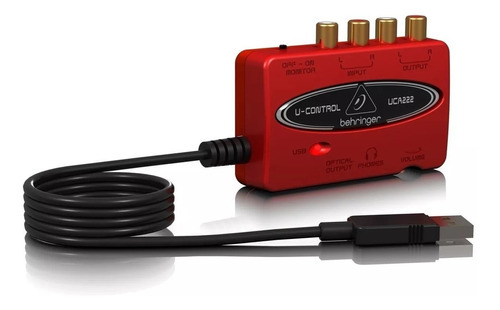 Interfaz Audio Digital Behringer U-control Uca222 + Color Rojo