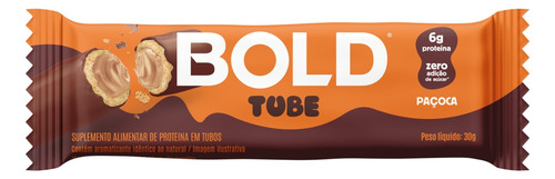 Barra de cereal Bold Tube  sabor paçoca 30 g