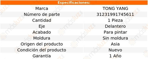 Defensa Del S/mold P/pintar E320 03/06