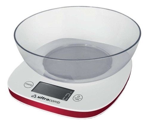 Imagen 1 de 5 de Balanza de cocina digital Ultracomb BL-6002 pesa hasta 3kg