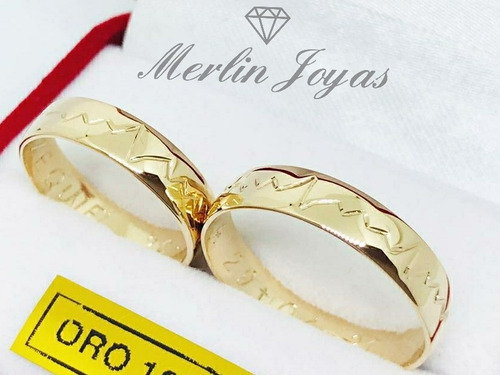 Juego De Alianzas Casamiento 6gr Oro 18k Amarillo Garantia 