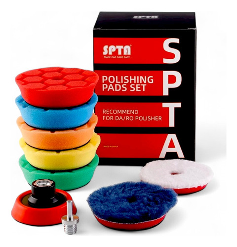 Pads Spta 3 Pulgadas Detallado Pro,pulidora/taladro Kit 9pzs