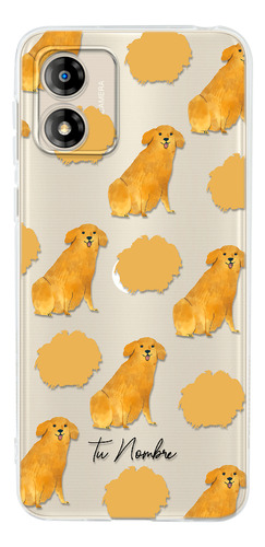 Funda Para Motorola Para Mujer Perro Golden Manchas Nombre