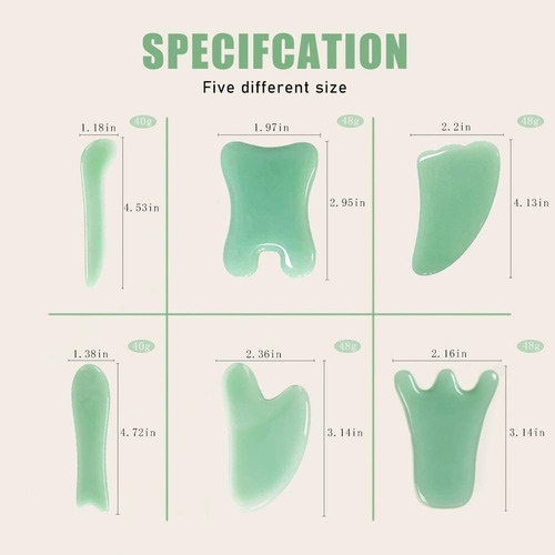 Jade Herramienta Masaje Guasha Palo Piedra Antienvejecimient