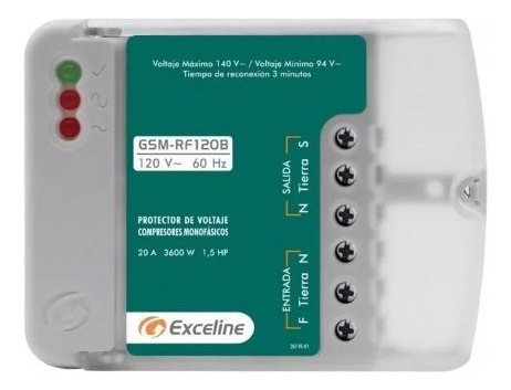 Protector Supervisor Aire Acond. Exceline Gsm-rf 120b 120v