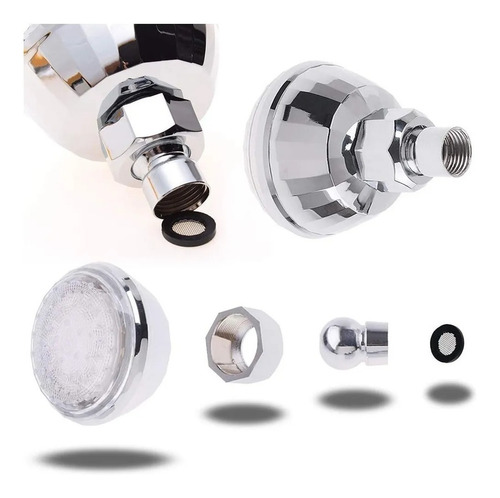 Imagen 8 de 9 de Cabeza Ducha De Spray Siete Colores Regadera Con Luz Led