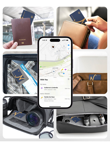 Novoo Tarjeta Rastreador Cartera 6 Años Airtag Localizador Bluetooth Gps Smart Tag Rastreador Para Apple Color Azul