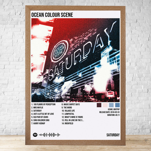 Cuadro Ocean Colour Scene Saturday 30x40 Cm C508 Marrón Claro Clasico
