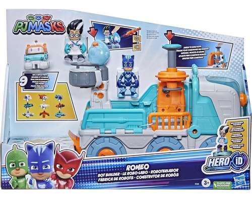 Vehículo De Construcción Pj Masks Romeo Con Luces Y