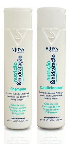 Xampoo E Condicionador Vloss Linha Nutrição & Hidratação Hc