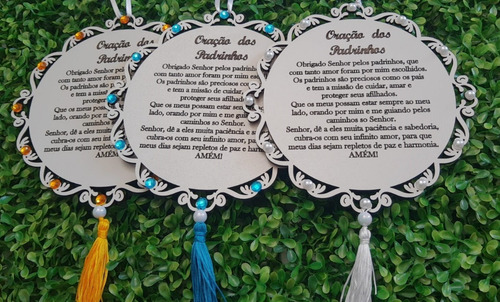 Mandala Oração Dos Padrinhos Em Mdf