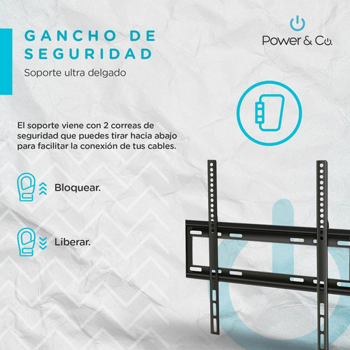 Imagen 4 de 7 de Soporte Power & Co. Para Tv/monitor C/inclinación 26''-65''