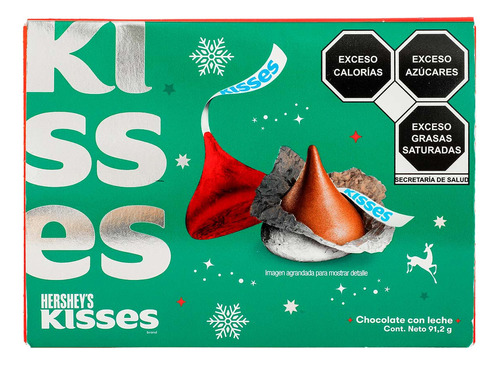 Chocolate Kisses con Leche Xmas 91.2g