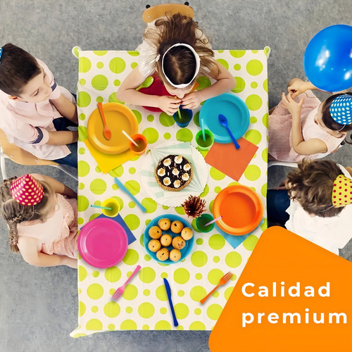 80 Platos De Plástico Grandes Desechable Colores Amscan Colores Amarillo