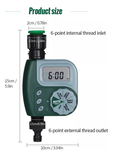 Controlador De Riego Automático Con Temporizador De Riego