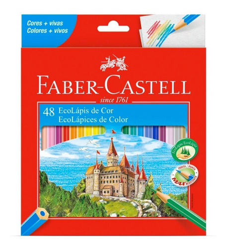 Lapices Faber Castell 48 Ecolápices De Color + Sacapuntas