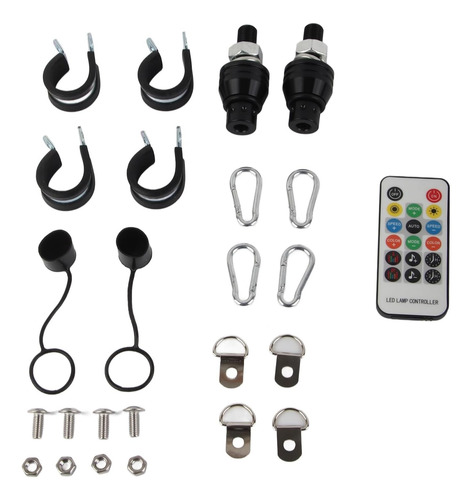 2 Luces Led Para Rzr Antenas Luz Rgb Con Bandera Luz Latigo