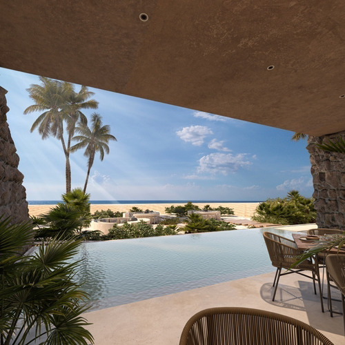 Departamentos(estudio) En La Playa En Copropiedad En Rosa Palmar, Sisal