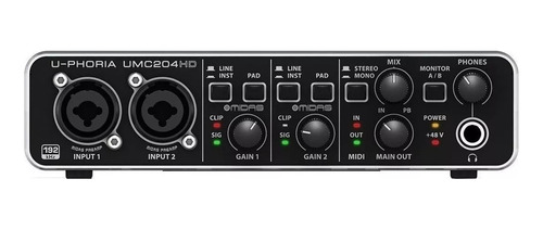 Interfaz De Audio Behringer U-phoria Umc204hd