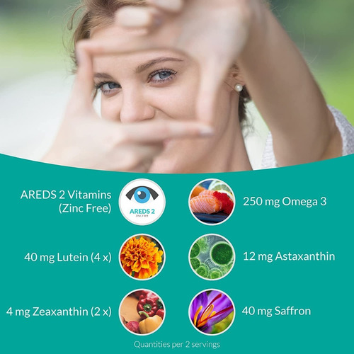 Imagen 6 de 9 de Vitaminas Premium Para Los Ojos Areds 2 Plus | 120 Softgels