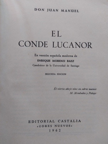 El Conde Lucanor: Don Juan Manuel 