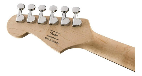 Guitarra elétrica Squier by Fender Mini stratocaster de choupo black brilhante com diapasão de louro indiano
