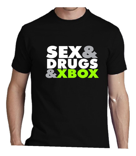 Remera Gamer Sex Drug And X Box Game Retro Old School Consol