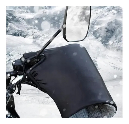 Cubre Manos Pra Moto Cn Chiporro Impermeable Proteccion Frio Negro