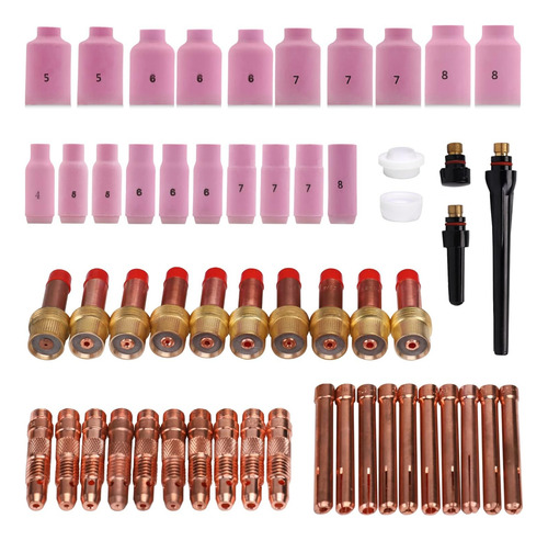 Kit De Antorcha Tig De 55 Uds Tig Lente De Gas Collet Cuerpo