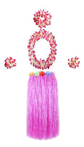 Hawaiano Luau Hula Grass Skirt Con Gran Traje De 1thjh